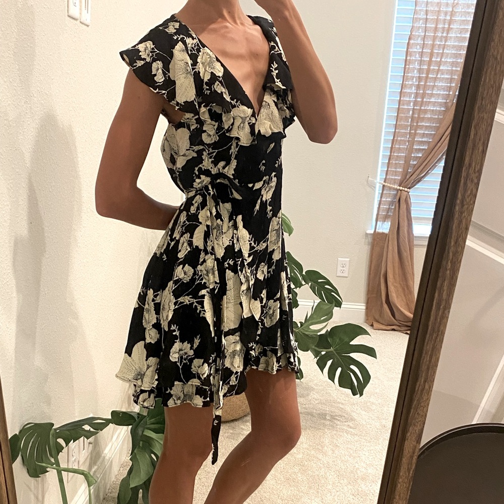 Free People Floral Wrap Dress